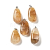 Natural Yellow Hematoid Quartz Pendants G-P525-01P-04-1