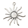 Tibetan Style Alloy Sun Pendant Cabochon Settings LS-X-TIBEP-Q043-079-RS-1