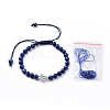 Natural Lapis Lazuli(Dyed) Braided Bead Bracelets BJEW-JB04804-03-1