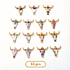 15Pcs 15 Styles Zinc Alloy Enamel Pendants ENAM-YW0003-82-6