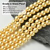 Eco-Friendly Glass Pearl Beads Strands HY-A008-8mm-RB072-3