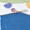 DIY Donut & Fox & Leaf & Rainbow Silicone Beads Knitting Needle Protectors/Knitting Needle Stoppers with Stitch Markerss IFIN-NB0001-54-5