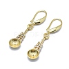 Brass Micro Pave Cubic Zirconia Earring Hooks KK-F795-02G-1