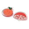 Food Theme Translucent Acrylic Pendants TACR-MSMC001-09-3