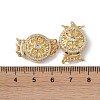 Rack Plating Brass Micro Pave Clear Cubic Zirconia Box Clasps KK-G494-06G-3