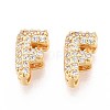 Brass Micro Pave Clear Cubic Zirconia Beads KK-T071-17G-F-1
