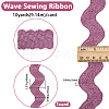 10 Yard Metallic Polyester Wavy Fringe Trim Ribbon SRIB-GF0001-38Q-2