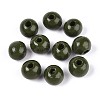 Spray Painted Round Natural Schima Wood Beads WOOD-A018-8mm-14-1