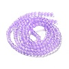 Spray Painted Crackle Glass Beads Strands CCG-Q002-4mm-04-5