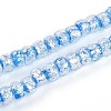 Luminous Handmade Silver Foil Glass Beads Strands FOIL-N029-02B-08-1