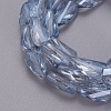 Electroplate Glass Beads Strands X-EGLA-L010-PL01-1