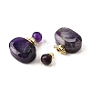 Natural Amethyst Perfume Bottle Pendants G-L623-07G-05-2