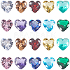 50Pcs 10 Colors Cubic Zirconia Pointed Back Cabochons ZIRC-CJ0001-24-2