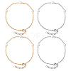 Unicraftale 4Pcs 2 Colors Acrylic Pearl Beaded Bracelets Set for Girl Women BJEW-UN0001-21-1