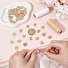 48Pcs 12 Colors 1-Hole Alloy Rhinestone Shank Buttons BUTT-GA0001-43G-3
