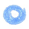 Frosted Transparent Glass Beads Strands GLAA-N054-4mm-10-2