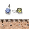 304 Stainless Steel Pave Cubic Zirconia Pendants CU-CBABCF3-04P-3