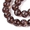 Transparent Half Spray Painted Glass Beads Strands LS-GLAA-Q110-02A-09-3