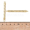 Brass Micro Pave Clear Cubic Zirconia Connector Charms KK-C143-10G-3