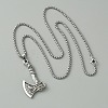 Alloy Pandant Necklace with Stainless Steel Box Chains for Men Women NJEW-WH0023-03P-03-1