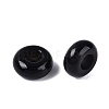 Natural Obsidian European Beads G-Q602-04M-2