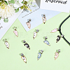 12Pcs 6 Style Alloy Enamel Stethoscope Cat Shape Pendant Decorations HJEW-CP00066-4
