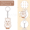 Animal Theme Wood Keychain Sets KEYC-YWC0001-04-2