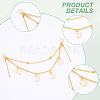 50Pcs Star & Moon Stainless Steel Charms Shoe Chain AJEW-PH01579-5
