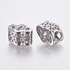 Brass Micro Pave Cubic Zirconia European Beads OPDL-P001-39A-2