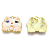 Rack Plating Printed Alloy Pendants LS-ENAM-N055-177D-1