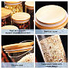 Glass Storage Jar with Suction Bamboo Lid CON-WH0089-45-4