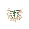 Beaded Flower Charms PW-WG107E6-01-3