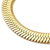 Ion Plating(IP) 304 Stainless Steel Herringbone Chain Bracelet for Men Women BJEW-E058-01E-G-2