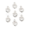 Heart Brass Glass Charms KK-S385-01S-07-1