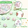 30Pcs 3 Colors UV Plating Printed Transparent Acrylic Beads PACR-YW0001-59-5