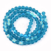 Imitate Austrian Crystal Bicone Frosted Glass Beads Strands LS-GLAA-F029-TM3mm-A01-2