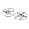 304 Stainless Steel Ring with Star Hoop Earrings for Women EJEW-R156-02P-2