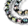 Handmade Foil Glass Lampwork Beads Strands DICH-T023-02-3