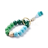 Round & Polygon Natural Wood Beads Stretch Bracelets Keychains KEYC-JKC00318-7