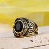 304 Stainless Steel with Cubic Zirconia Finger Rings for Men FS-WGC9B3B-20-1