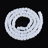 Frosted Imitation Jade Glass Beads Strands GLAA-N072-01A-C01-2