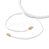 Adjustable Natural Rainbow Moonstone & Seed Braided Bead Bracelets BJEW-JB10181-01-4