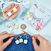 Opaque Resin Yarn Ball Charm Locking Stitch Markers HJEW-PH01757-3