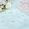 120Pcs 4 Styles Alloy Crystal Rhinestone Spacer Bars FIND-ME0004-07S-4