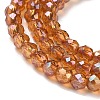 Electroplate Transparent Glass Beads Strands LS-GLAA-H021-01A-FR02-4