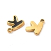 304 Stainless Steel Enamel Charms STAS-L022-292G-K-2