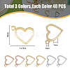 HOBBIESAY 120Pcs 3 Colors 304 Stainless Steel Charms STAS-HY0001-45-2