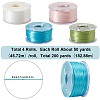 4 Rolls 4 Colors Special Coated Polyester Beading Threads for Seed Beads OCOR-SC0001-08C-2