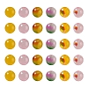 90Pcs 6 Style Spray Painted Glass Beads GGLA-YW0001-10-2