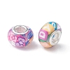 10Pcs 5 Colors Transparent Resin European Rondelle Beads RPDL-YW0001-07B-2